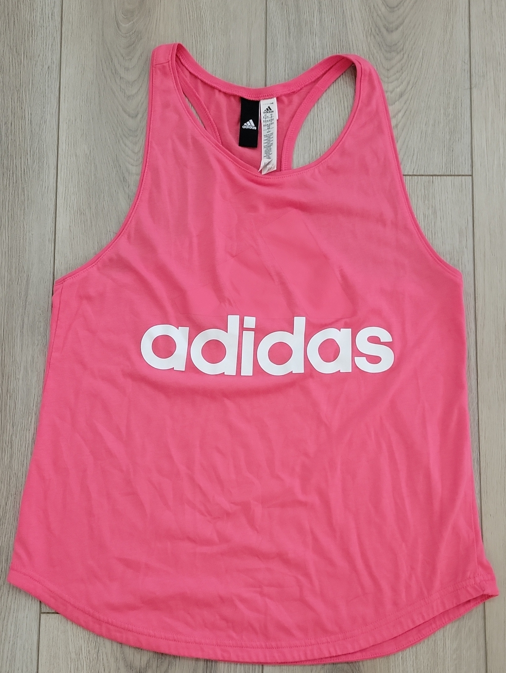 adidas Hot Pink Logo Racerback Tank